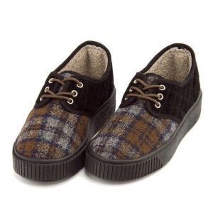 レディース ボア付きカジュアルスニーカー 【ネイビー】