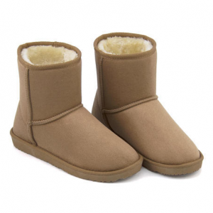 melange(メランジェ) レディース インヒールボアブーツ【ベージュ】