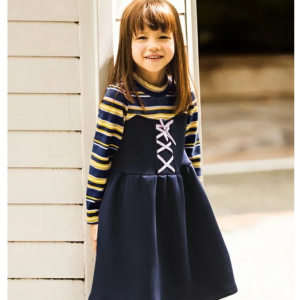 マルチボーダー+裏シャギー ワンピース