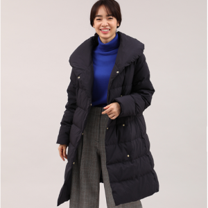 【大きいサイズ】ポリエステルナイロン2WAYネックロングダウン