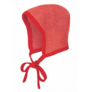 DISANA STRICK-HÄUBCHEN ROT-ROSE MELANGE GR.0