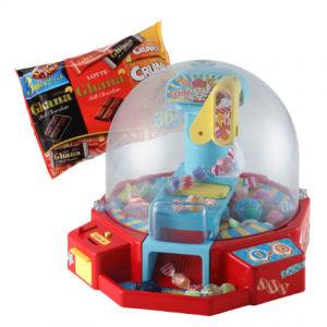 ☆冬のお得セット おうちで無限チャレンジ まるで本物！クレーンキャッチャー(お菓子＋電池つき)