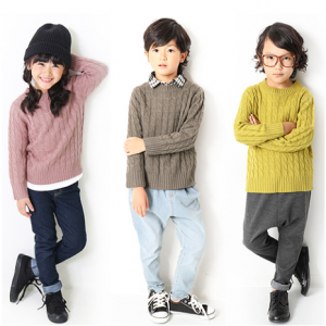 クルーネックベーシックケーブルニット