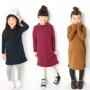 裏シャギーハイネックワンピース