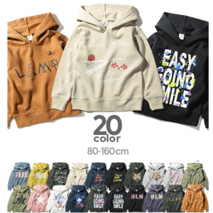 裏起毛ロゴプリントパーカー