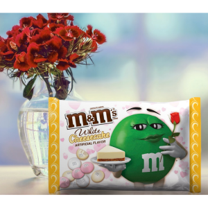 M&M's, Valenetine's Day White Cheesecake Chocolate Candy, 8 Oz