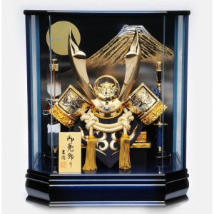 【五月人形】ベビーザらス限定　兜ケース飾り「青月光六角」