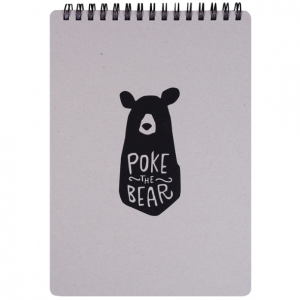 Скетчбук А5, 40 листов Коллекция "Kraft Bear", нелинованный