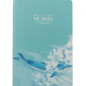 Блокнот «Киты на волнах»