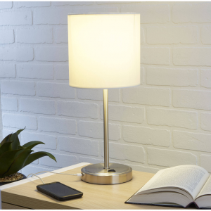 $14.84 Mainstays White Grab and Go Stick Lamp with USB Port, No Bulb Included @ Walmart