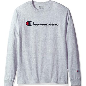 $5.50 off Champion Men's Classic Jersey Long Sleeve Script T-Shirt @ Amazon.com