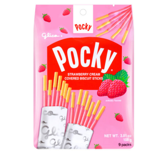 日本GLICO格力高 POCKY百奇 草莓涂层饼干棒 家庭装 9包入
