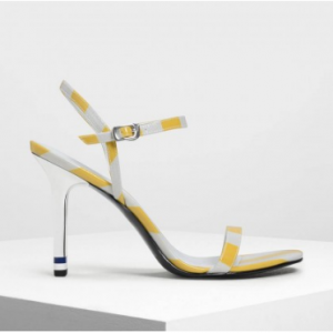 ANKLE STRAP BLADE HEEL SANDALS