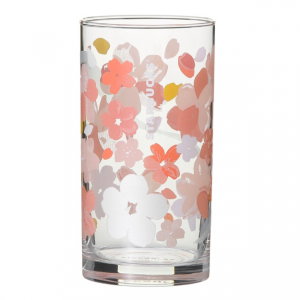 【日本直邮】星巴克 限定 NAKAMEGURO花瓣玻璃杯 384ml