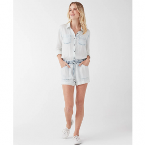 Off Shoulder Stripe Romper