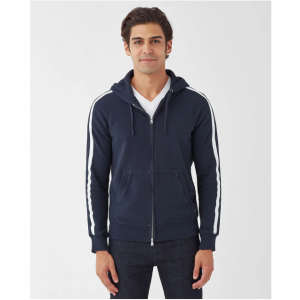 Zip Up Hoodie with Stripe