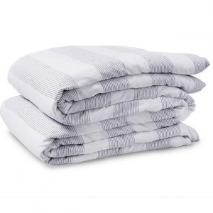 Boho Linen Striped Duvet Cover, King