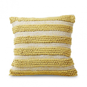 Yellow Cotton Textured Pillow
