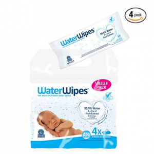 WaterWipes Sensitive Baby Wipes, 4 Packs of 60 Count @Amazon