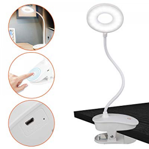 LinkStyle 18 LED Reading Light for Books in Bed [Rechargeable & USB Powered], LED Clip On Light Read