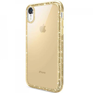 DAUPIN iPhone XR Case, Luxury Glitter Bling Clear Crystal Sparkle Colorful Slim Thin Cover Women Gir