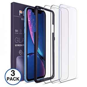 Tempered Glass Screen Protector Compatible with iPhone XR Glass Screen Protector [3 Pack ] Easy Inst