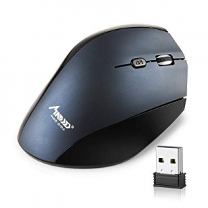 Wireless Mouse, MAD GIGA Ergonomic Vertical Optical Mouse with 3 Adjustable DPI 800/1200/1600, Recha