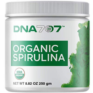 DNA707 Organic Spirulina Powder - 83 Servings (8.82 oz / 250g) Organically Grown and Sustainably Har