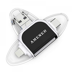 USB Adapter Card Reader AMENER SD & Micro SD Card Reader for Smartphone Laptop, Memory Card Adapter