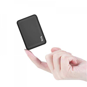 Slim Power Bank Ultra Thin,TONV 2.1A Mini External Phone Battery Pack Small Dual Outlet, Emergency P