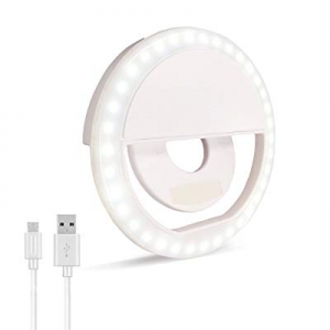Selfie Ring Light, Oternal Rechargeable Portable Clip-on Selfie Fill Light with 36 LED for iPhone An