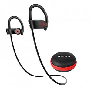 Bluetooth Headphones, Jecoo IPX7 Waterproof Wireless Sport Earphones HD Stereo Sound Sweatproof in-E