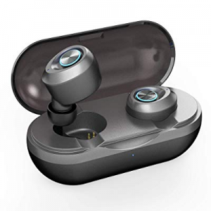Wireless Earbuds Bluetooth 5.0 Jecoo True Wireless Earphones Stereo Sound Auto-Pairing Sweatproof Bl