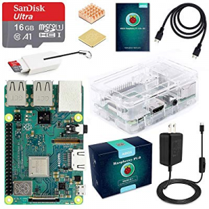 ABOX Raspberry Pi 3 B+ Complete Starter Kit with Pi 3 Model B+ Board, 16GB Micro SD Card Preloaded N