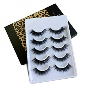 LVMIX Fluffy Eyelashes 3D False Eyelashes Full Fake Lashes Handmade 5 Pairs
