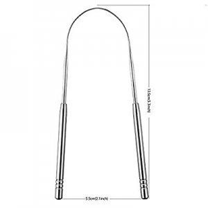 Tongue Cleaner Scraper Medical Grade Stainless Steel Metal Get Rid of Plaque and Bad Breath