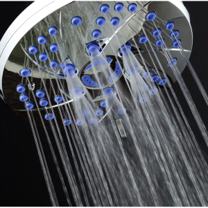 AquaDance 6-inch 6-Setting Rainfall Showerhead with Anti-Microbial Microban Protection, Chrome