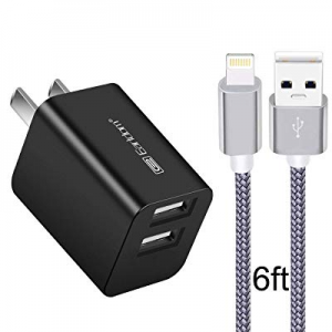 Phone Charger Adapter 6.6ft Cable Compatible iPhone XR/XS/MAX/X /8/8 Plus /7/6 /6s /6s Plus 5S 5 5C 