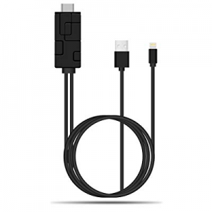 Phone to HDMI Cable, SmartSee 1080P Screen Mirroring Adapter for iPad iPhone to HDMI TV Projector Mo