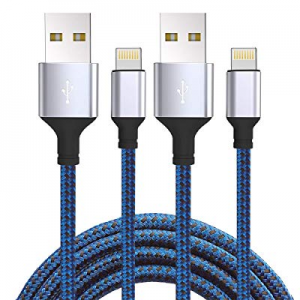 Moallia Phone Charger Cables,2 Pack 6FT Extra Long Nylon Braided USB Fast Charging & Syncing Cord Co