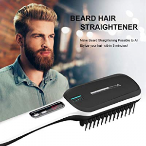Beard Straightener,Beard Straightener Comb,Hair Straightening Brush for Men and Women Electrical Hea