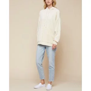 Velour Hooded Pullover