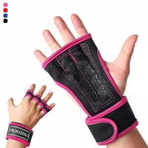 Unizooke Calisthennics Gloves Women Men, WOD Gloves Men Women Woddies Crossfit Gloves for WODs (Blac