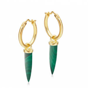 MINI MALACHITE 耳环