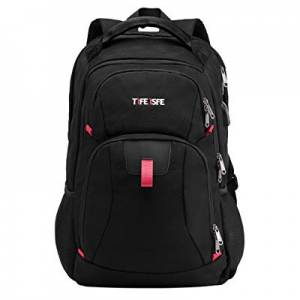 35L Large Travel Laptop Backpack TSA Friendly School College Bookbag with USB Charging Port