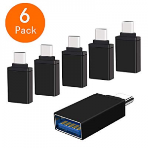 USB 3.0 to USB C Adapter 6 Pack, Converts USB 3.0 Female to USB C Male Works with Galaxy S8, S8+, S9