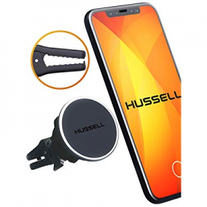 Magnetic Air Vent Car Phone Mount – 2019 Updated Version by HUSSELL – for Any Smartphone – Car Phone