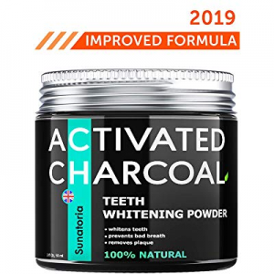 Activated Charcoal Teeth Whitening Powder - Product of UK by Sunatoria – Natural Coconut Teeth White