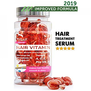 Hair Treatment Serum by Bali Secret – 2018 Improved Formula – No Need to Rinse – with Argan Macadami