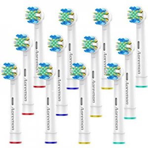 Aoremon Replacement brush heads for Oral b Floss Action Toothbrush(12 Count), Fit Oral-b Braun Pro 7